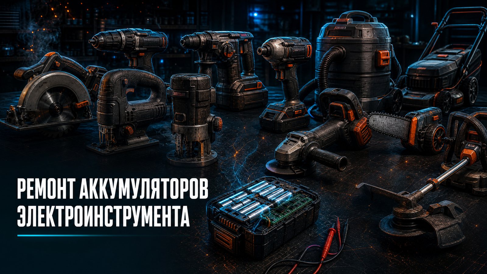 Ремонт и перепаковка аккумуляторов электроинструмента