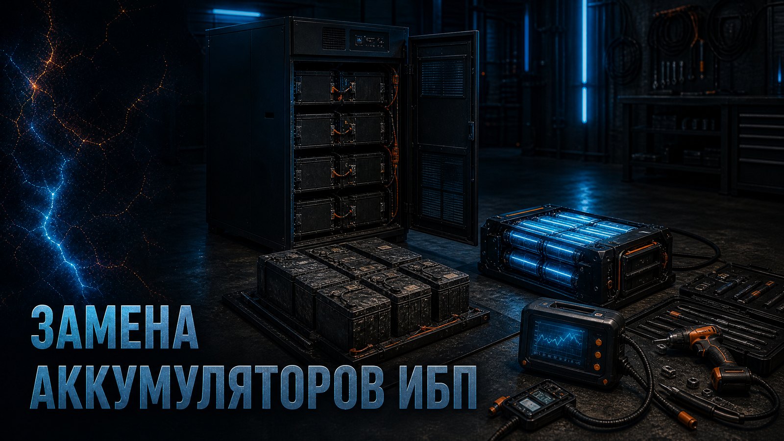 Замена аккумуляторов ИБП